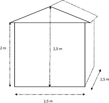 Frontal caseta de madera para puesto de artesanía y ferias